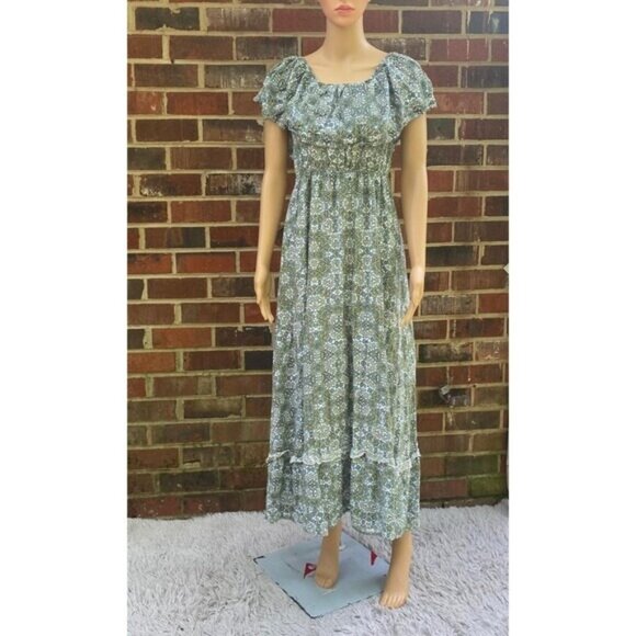 miami Dresses & Skirts - Mi Ami Women’s Maxi Flowered Dress Size Small Sleeveless Wide Collar Pullover